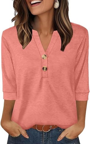 Womens sleeve v neck - 3/4,